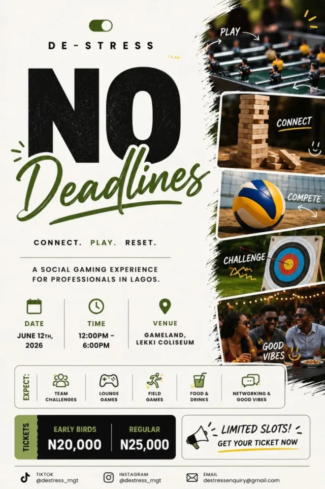 De-Stress: No Deadlines - A Social Gaming Experience For Professionals