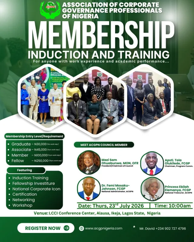 ACGPN MEMBERSHIP INDUCTION AND TRAINING