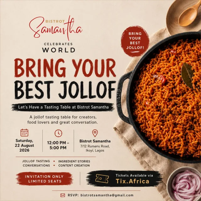 Bring Your Best Jollof: The Jollof Tasting Table