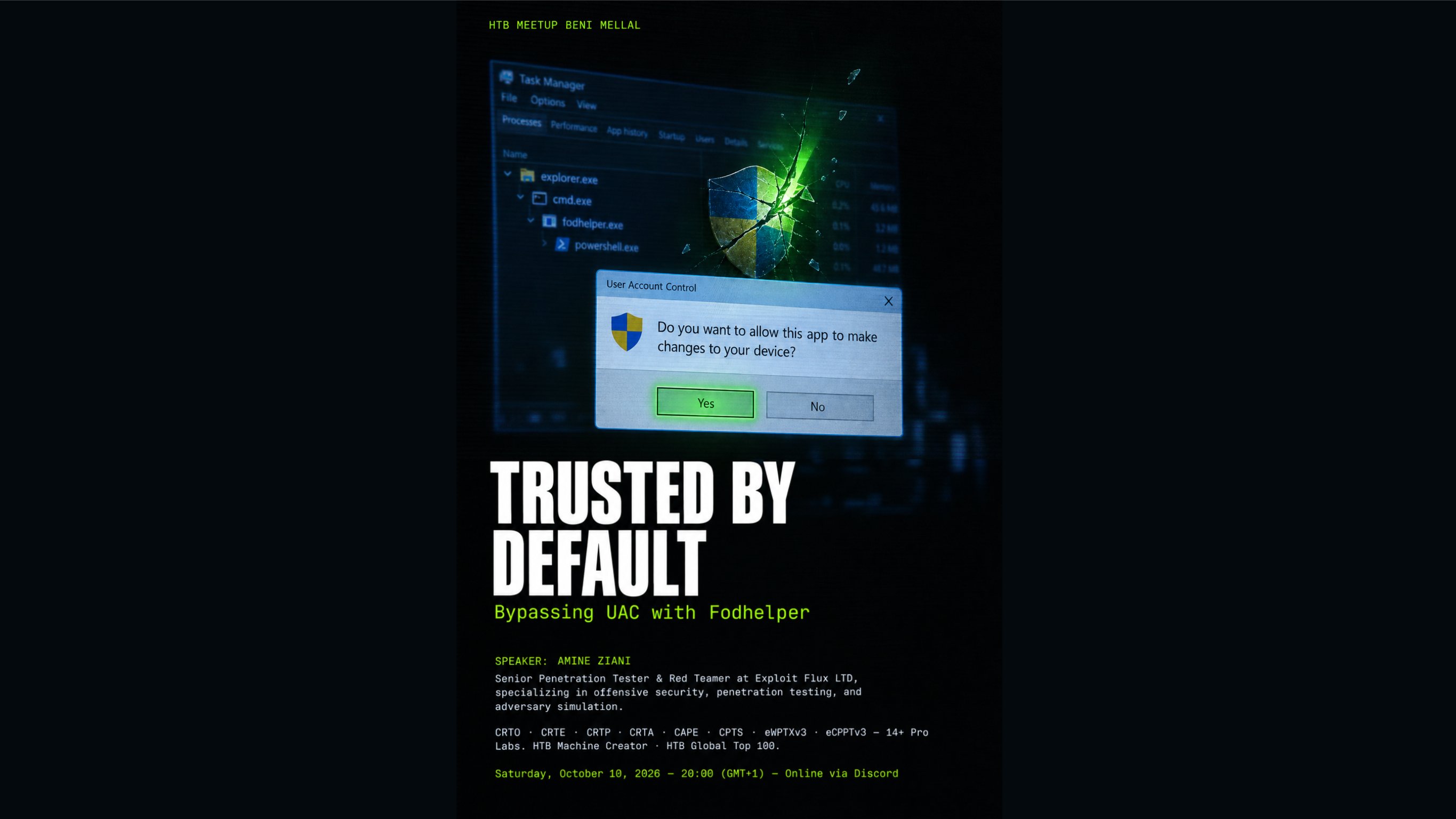 Hack The Box Meetup Bypassing UAC with Fodhelper